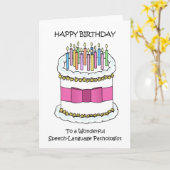 ハッピーバースデー言語病理学者 カード (黄色い花)