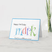 ハッピーバースデー記号 カード (裏面)