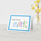 ハッピーバースデー記号 カード (黄色い花)