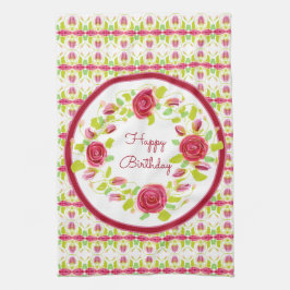 ハッピーバースデー設計 キッチンタオル