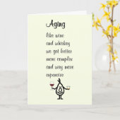 ハッピーバースデー詩のおもしろい熟成 カード (黄色い花)