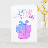 ハッピーバースデー誕生日あり カード (黄色い花)