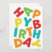 ハッピーバースデー誕生日カード – 定型書簡 シーズンカード (正面/裏面)