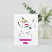 ハッピーバースデー誕生日女に！ ポストカード (スタンド正面)