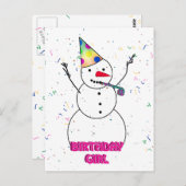 ハッピーバースデー誕生日女に！ ポストカード (正面/裏面)