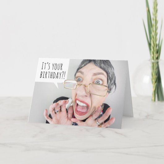 ハッピーバースデー誰でもおもしろい叫んで シーズンカード (正面)