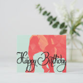 ハッピーバースデー象はがき ポストカード (スタンド正面)