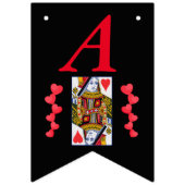 ハッピーバースデー赤いハートクイーン遊ズカード バンティングフラッグ (第2の旗)