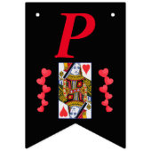 ハッピーバースデー赤いハートクイーン遊ズカード バンティングフラッグ (第3の旗)