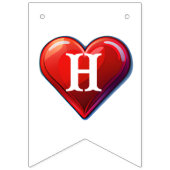 ハッピーバースデー赤いハートヴァレンティーンズデイ バンティングフラッグ (第2の旗)