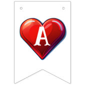 ハッピーバースデー赤いハートヴァレンティーンズデイ バンティングフラッグ (第3の旗)