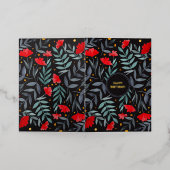 ハッピーバースデー赤い花の魔法の庭 箔シーズンカード (外側レイダウン)