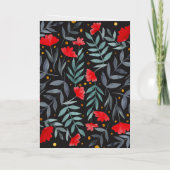 ハッピーバースデー赤い花の魔法の庭 箔シーズンカード (裏面)