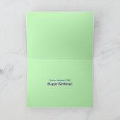 ハッピーバースデー赤快活おもしろいフローラ ガーリー カード (内部)