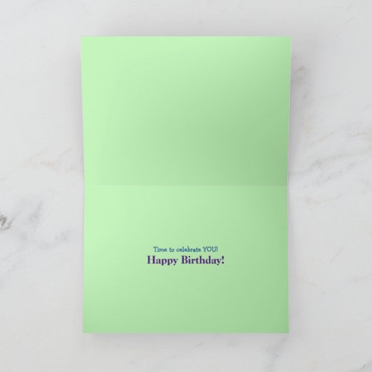 ハッピーバースデー赤快活おもしろいフローラ ガーリー カード (内部)