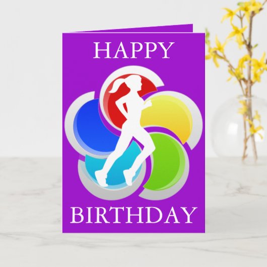 ハッピーバースデー走グリーティングカード カード (黄色い花)