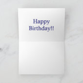 ハッピーバースデー車の挨拶状 カード (内部)