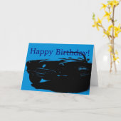ハッピーバースデー車の挨拶状 カード (黄色い花)