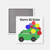 ハッピーバースデー車 マグネット (正面/裏面)