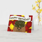 ハッピーバースデー軍兵士! カード (黄色い花)