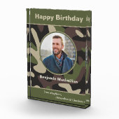 ハッピーバースデー軍隊カモフラージュカスタム フォトブロック (右)