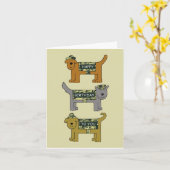 ハッピーバースデー軍隊マンガードッグズ着用迷彩柄 カード (黄色い花)