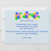 ハッピーバースデー迷路と風船アメージングキッドブルー (裏面)