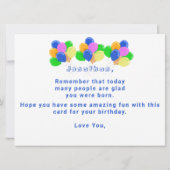 ハッピーバースデー迷路と風船驚くべき子供 (裏面)