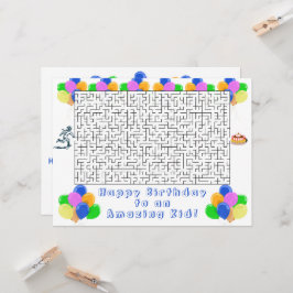 ハッピーバースデー迷路と風船驚くべき子供