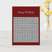 ハッピーバースデー迷路 カード (黄色い花)