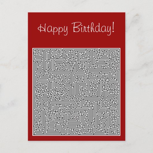 ハッピーバースデー迷路 ポストカード (正面)