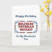 ハッピーバースデー退役軍人ソンカード カード (黄色い花)
