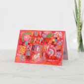 ハッピーバースデー退散の喜び |グリーティングカード カード (正面)