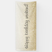 ハッピーバースデー週末標識 横断幕 (縦)