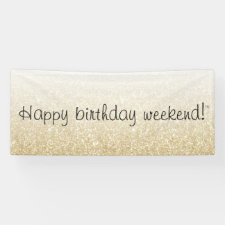 ハッピーバースデー週末標識 横断幕