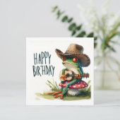 ハッピーバースデー遊カエルのギター カード (スタンド正面)
