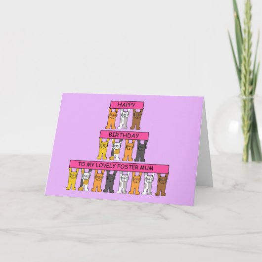 ハッピーバースデー里親の愛猫たち カード (正面)