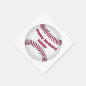 ハッピーバースデー野球 スタンダードカクテルナプキン (角)