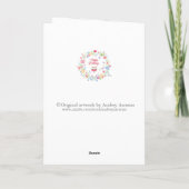 ハッピーバースデー野花リース特別うれしい カード (裏面)