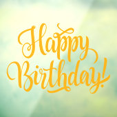 ハッピーバースデー金ゴールドウィンドウの固定 ウィンドウサイン (シート3)