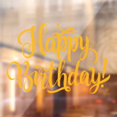 ハッピーバースデー金ゴールドウィンドウの固定 ウィンドウサイン (シート2)