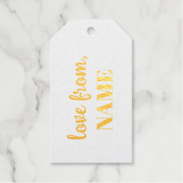 ハッピーバースデー金ゴールドエレガントタイポグラフィ ギフトタグ