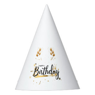 ハッピーバースデー金ゴールドパーティー帽子 パーティーハット