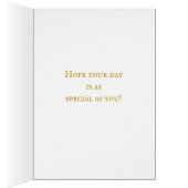 ハッピーバースデー金ゴールドフラワーデザイン (内側 (右))