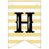 ハッピーバースデー金ゴールドブラックモダンデコエレガントール バンティングフラッグ (第2の旗)