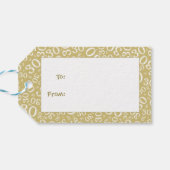 ハッピーバースデー金ゴールド/ホワイトナンバーパターン ギフトタグ (裏面横)