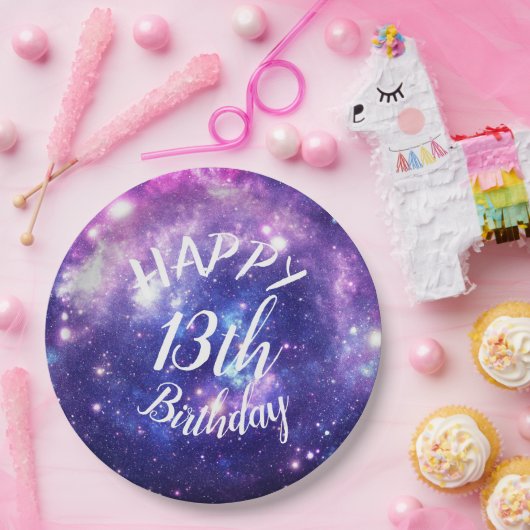 ハッピーバースデー銀河系スターズ宇宙パーティー ペーパープレート (パーティー)