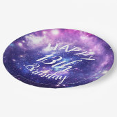 ハッピーバースデー銀河系スターズ宇宙パーティー ペーパープレート (アングル)