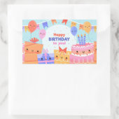 ハッピーバースデー長方形シール 長方形シール (バッグ)