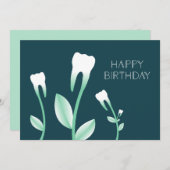 ハッピーバースデー開花歯 招待状 (正面/裏面)